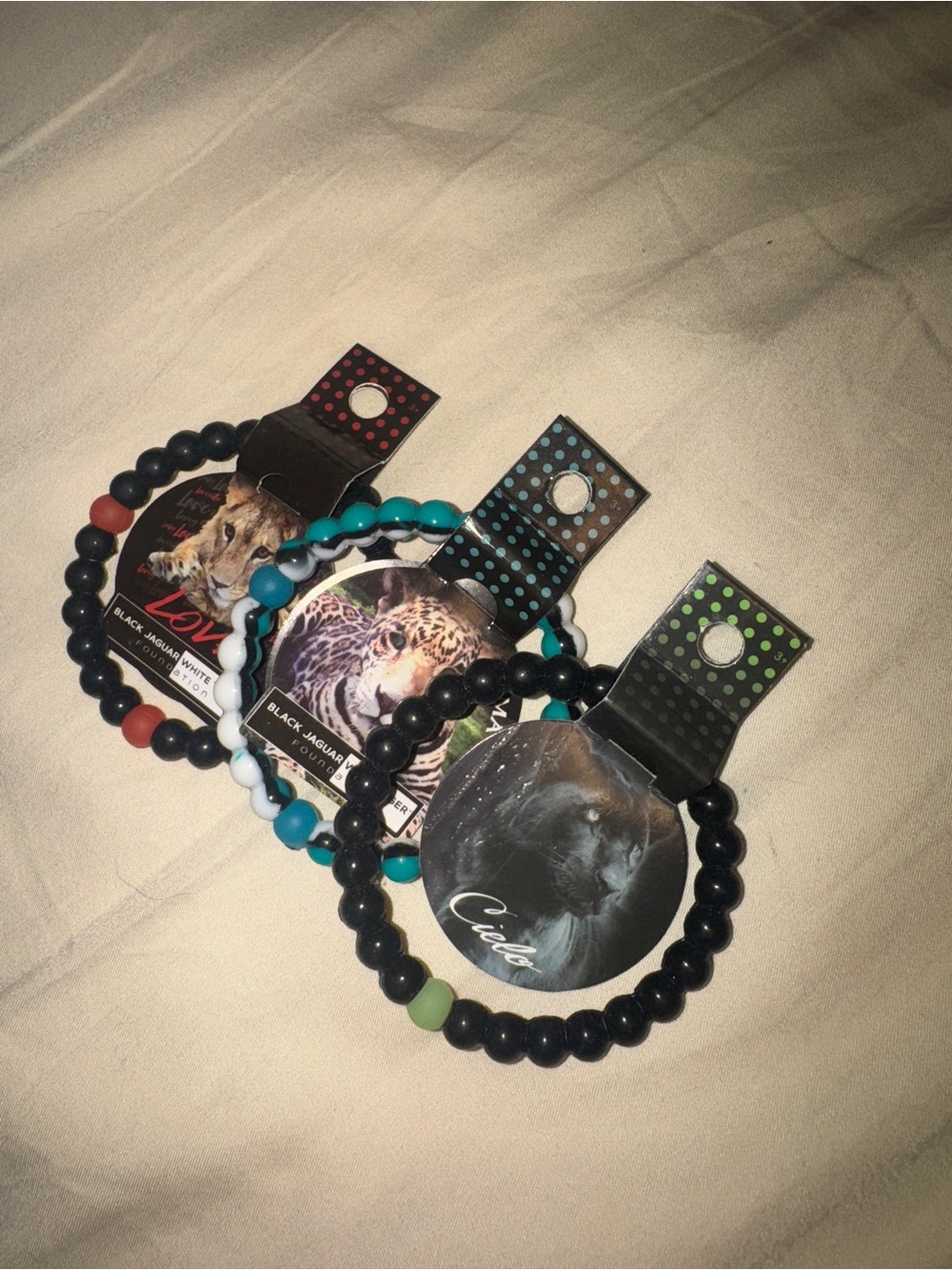 Beaded Stretch Bracelets - Black with Accent Beads